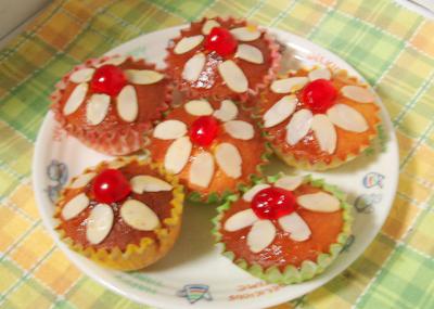 お花のカップケーキ