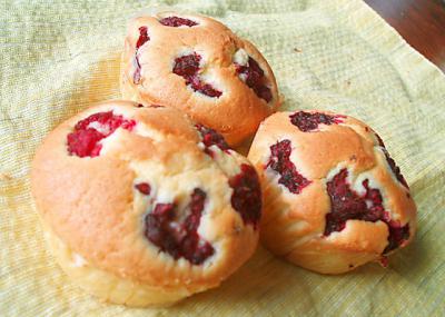 ラズベリーのマフィン