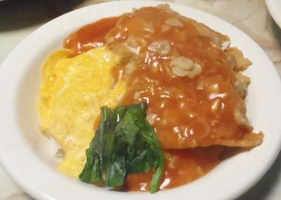 揚げ鶏肉の親子丼