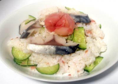 鯖ときゅうりの混ぜ寿司