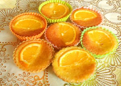 オレンジのカップケーキ