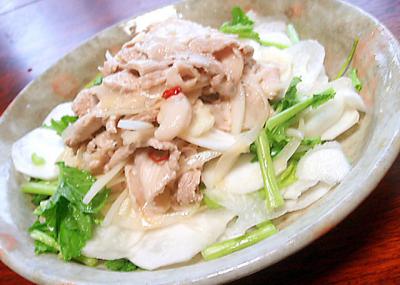 かぶと豚しゃぶのサラダ