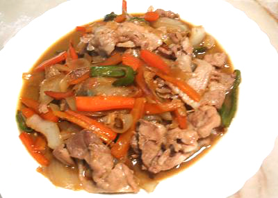 豚と野菜の甘辛炒め