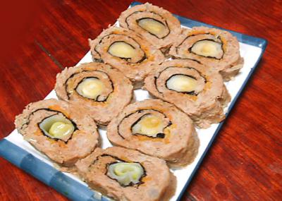 ひき肉の野菜巻き