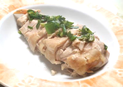 蒸し鶏のネギダレ