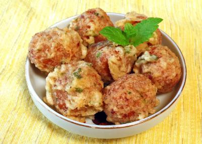 肉団子の海苔天