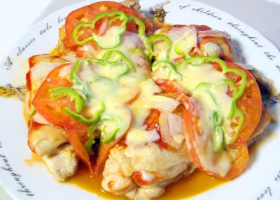 チキンのピザ風