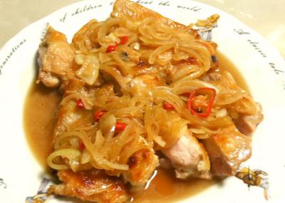 鶏モモ肉ステーキの南蛮ソース