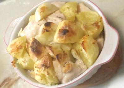 鶏といものガーリック焼き