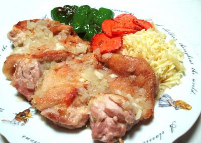 鶏モモのガーリックソテー