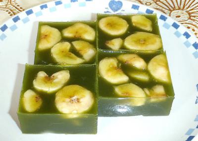 抹茶バナナ寒天