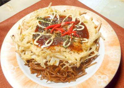 もやしの広島風お好み焼き
