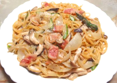 簡単クリームパスタ