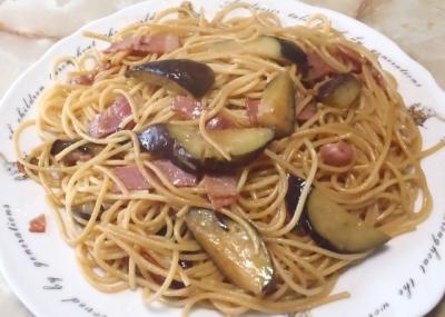 なすのバター醤油パスタ