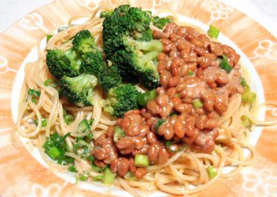 納豆のゴマダレパスタ