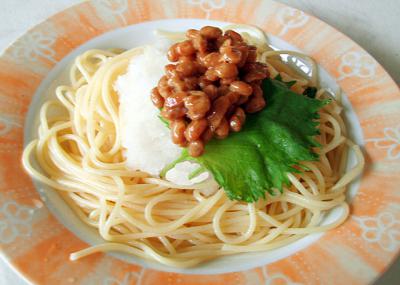 納豆のおろしパスタ