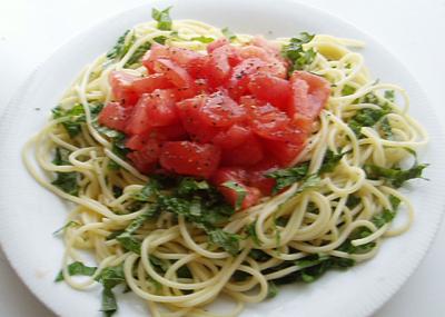 トマトの冷製パスタ