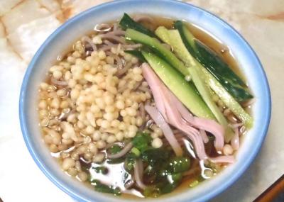 冷やしたぬき蕎麦