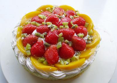 抹茶のフルーツケーキ