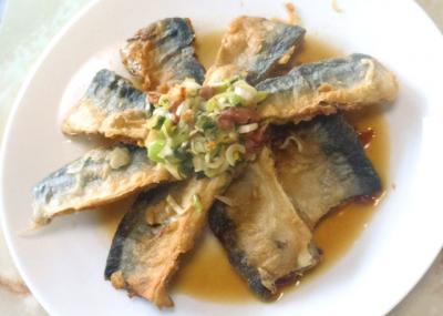 揚げ秋刀魚のポン酢仕立て