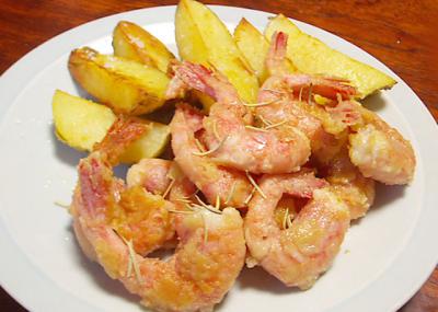 殻つき海老のグリル