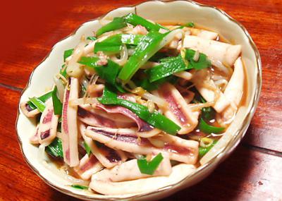 いかともやしの辛子酢じょうゆ