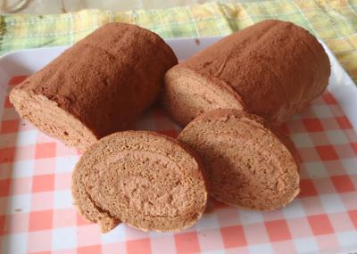 大人のしっとりチョコロール