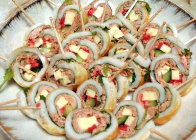 竹輪のぐるぐる巻き