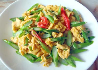 アスパラの卵とじ