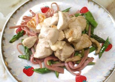 鶏肉とアスパラのソテー