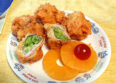 ブロッコリーの肉巻きフライ