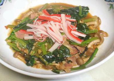 ほうれん草のバター醤油焼き