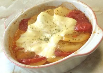 いもとトマトのハーブチーズ焼き