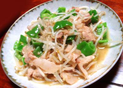 もやしと豚肉の甘味噌炒め