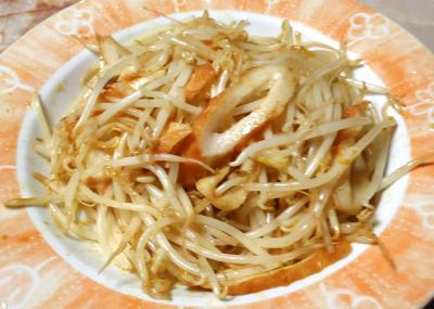 もやしのカレー酢炒め