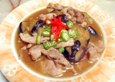 なすと豚肉のおろし和え