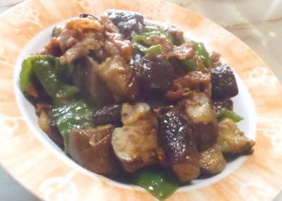 なすと豚コマの味噌炒め