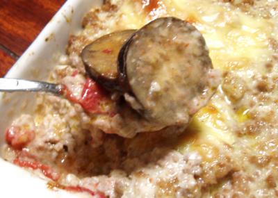 なすとひき肉のクリームグラタン