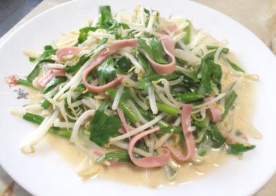 にらともやしのマヨ炒め