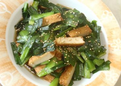 ニラとさつま揚げの中華和え