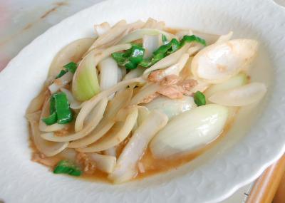 玉ねぎとツナのオイスター炒め