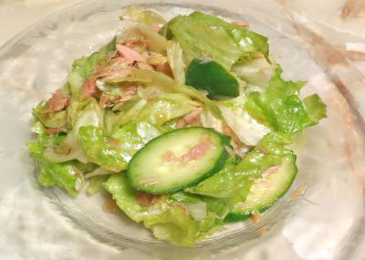 ツナとレタスの簡単サラダ