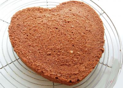 ココアのハートケーキ