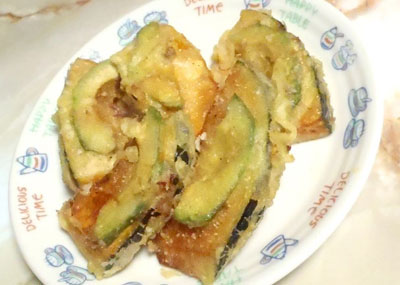 かぼちゃとアボカドの天ぷら