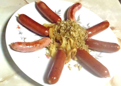 ソーセージとポテトのソテー