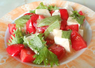 トマト乗せ冷奴