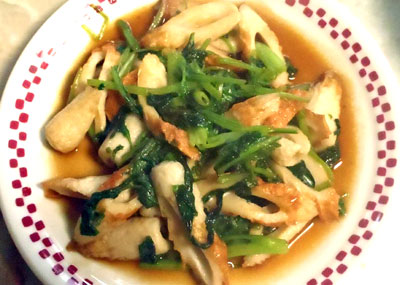 ほうれん草と竹輪の中華炒め