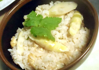 細竹のだし炊きこみご飯
