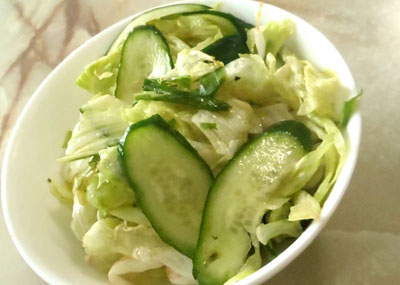 レタスのさっぱりドレサラダ