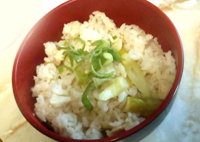 筍と鶏肉の炊き込みご飯